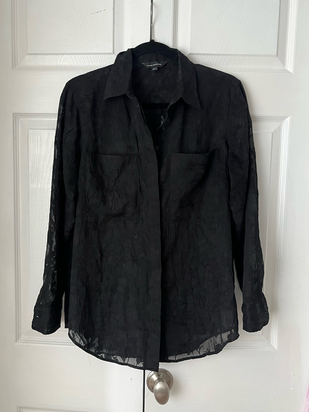 ♣️ Club Monaco - Floral Button Down Shirt in Black